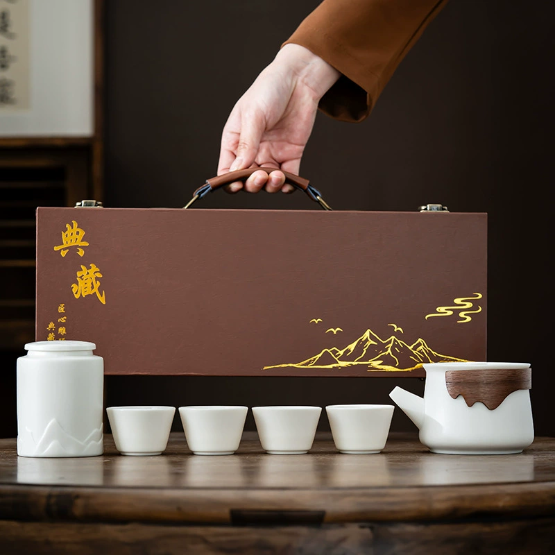 Handheld creative high-end tea set for traveling, Birthday gift