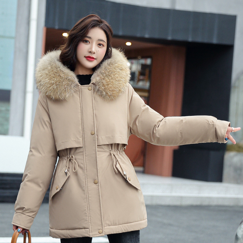Pike wear mujer de longitud media 2024 invierno nueva moda acolchada de algodón cálida gruesa chaqueta de algodón casual de mujer image 7