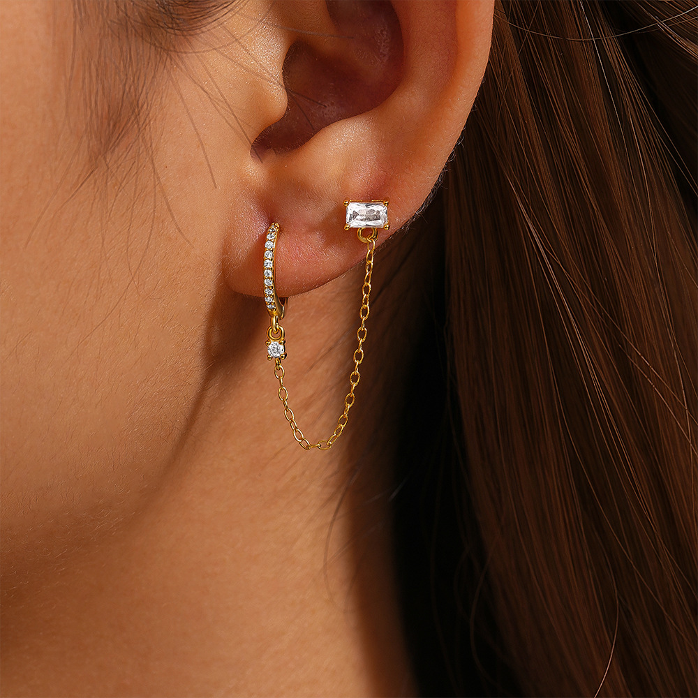 6g Weight Zircon Inlay Material Drop Earrings Classification 1 Piece Quantity Daily Occasion 925 Sterling Silver Material Geometric, Heart Shape, Solid Color Pattern Women's Gender Tassel, Plating, Inlay Design Simple Style Style 1 Piece 925 Sterling Silver Zircon Geometric Heart Shape Solid Color Drop Earrings 1
