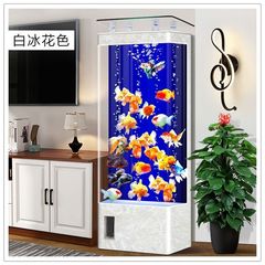 鱼缸加高一整套新款客厅家用鱼缸循环大型立式懒人背滤水族箱内饰