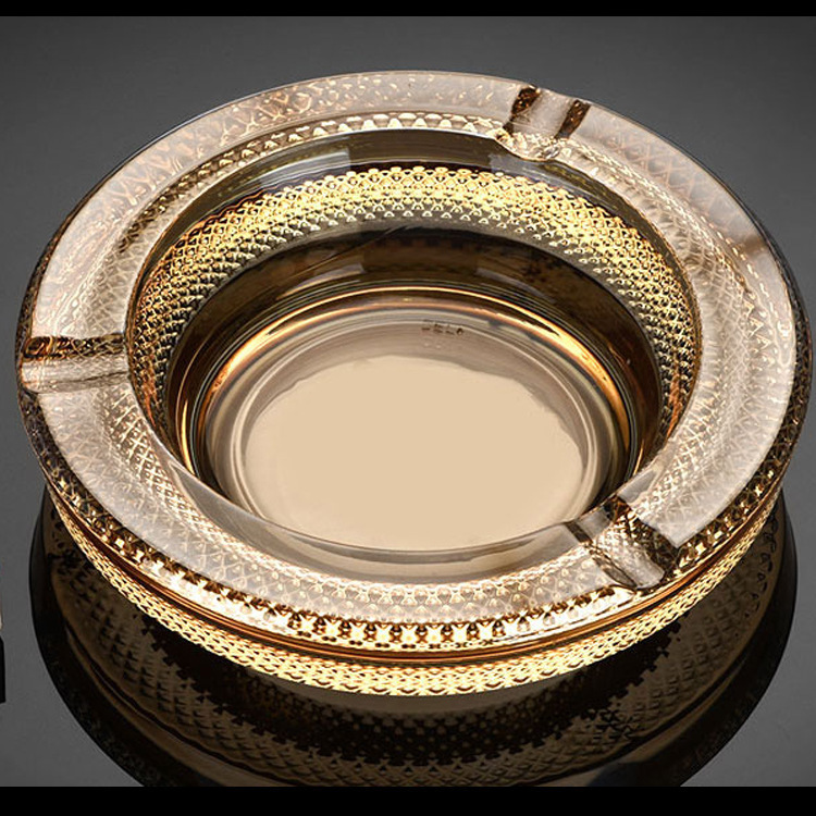 Cenicero de manzana verde al por mayor creativo cuadrado redondo para el hogar ktv logotipo de regalo de hotel