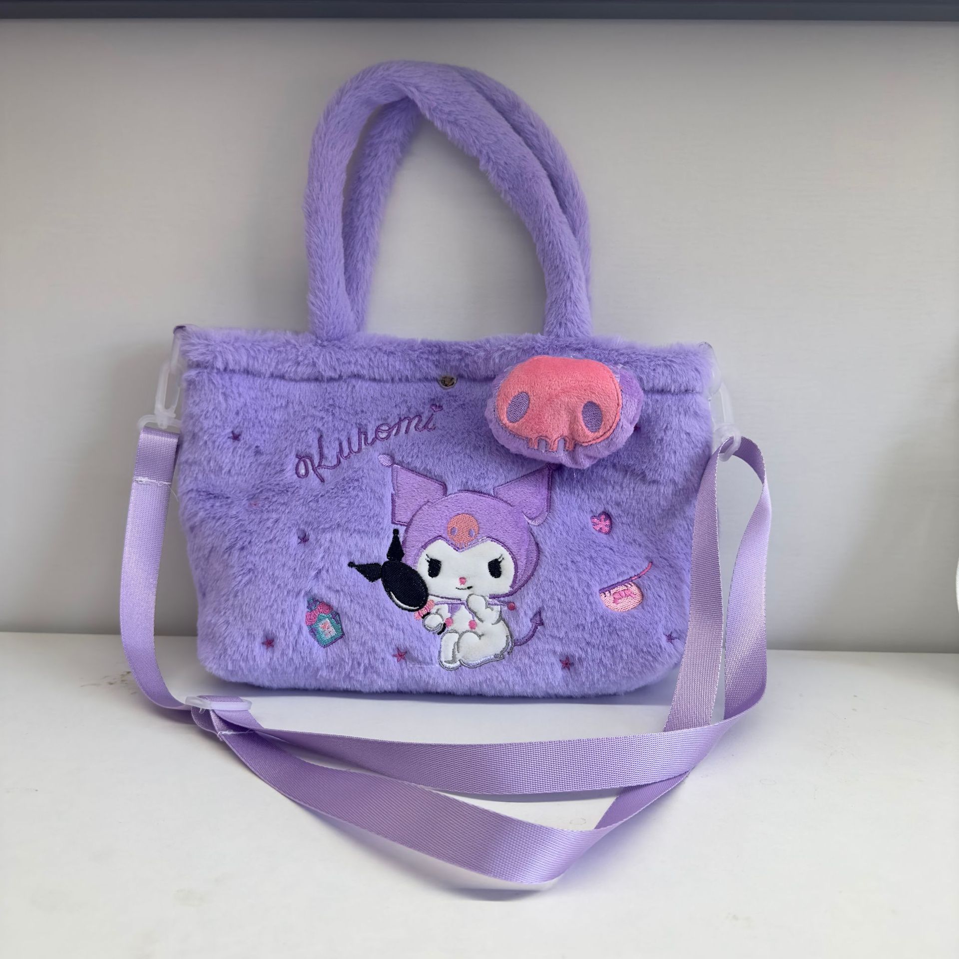 Nuevo bolso de peluche de dibujos animados lindo fábrica al por mayor hombro portátil muñeca bolsa ciego caja intercambio regalo