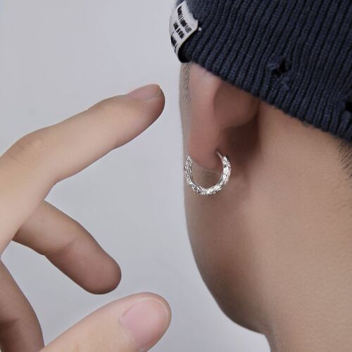 New irregular earrings for men ins niche simple style earrings cool style high-end men's American trendy earrings