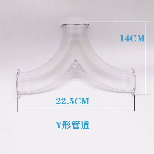Y-shaped pipe transparent