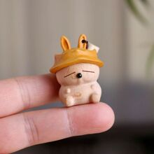 榉木雕刻流氓兔手机挂饰卡通可爱兔子木质包包配饰小红书同款礼物