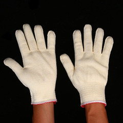 600g thick cotton cover polyester gloves, wear-resistant, warm, anti-slip, cotton yarn and cotton thread gloves, construction work protective gloves