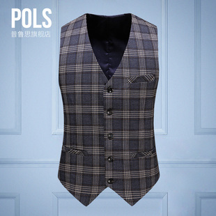 Men's Suit Vest Korean Style Slim-fit Suit Vest Autumn Thin Fashionable Casual British Style Vest Men's Small Vest