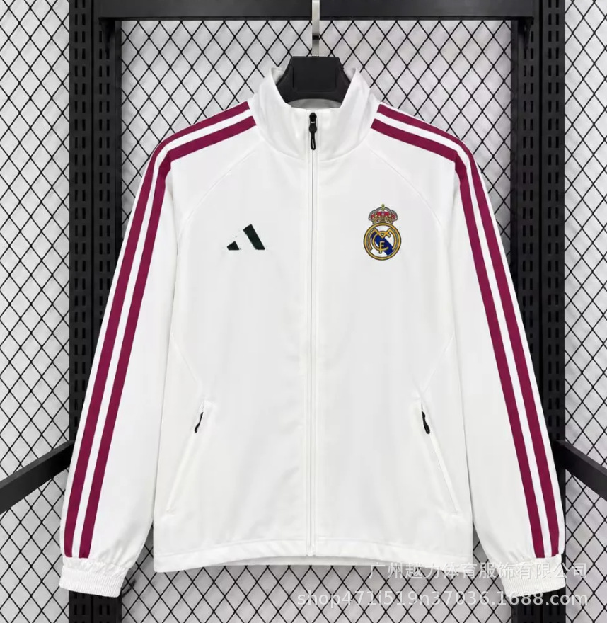 Chaqueta Bordada retro de manga larga y gruesa Manchester United Barcelona Inglaterra Brasil Real Madrid Liverpool image 74