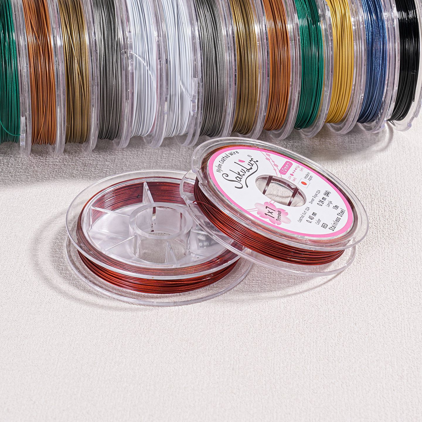 Japón de alta gama de alambre de oro de alambre de acero con accesorios de alambre especial de perlas pulsera cuerda de cuentas material DIY hecho a mano