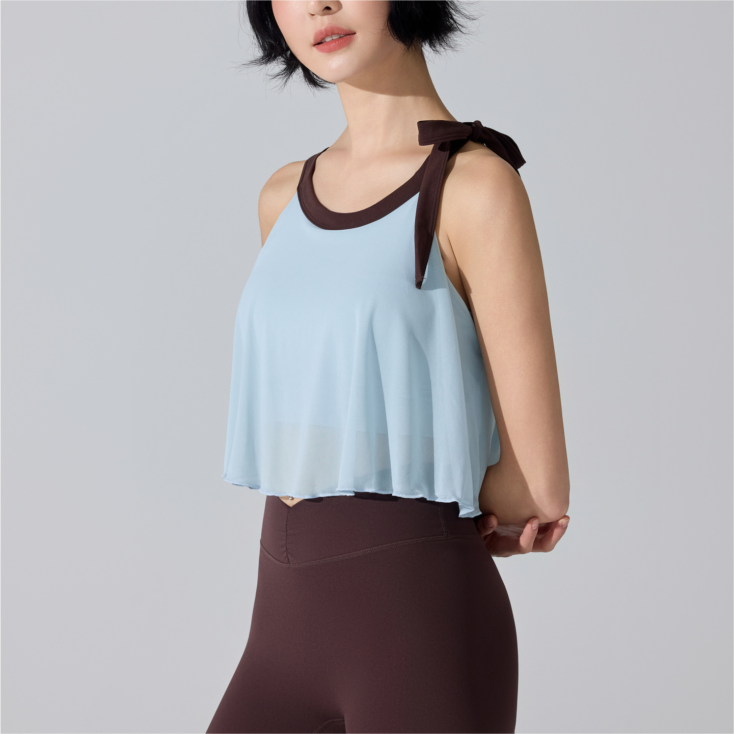 ropa interior deportiva transfronteriza femenina espalda antichoque una taza fija de malla sujetador chaleco pilates ropa de yoga