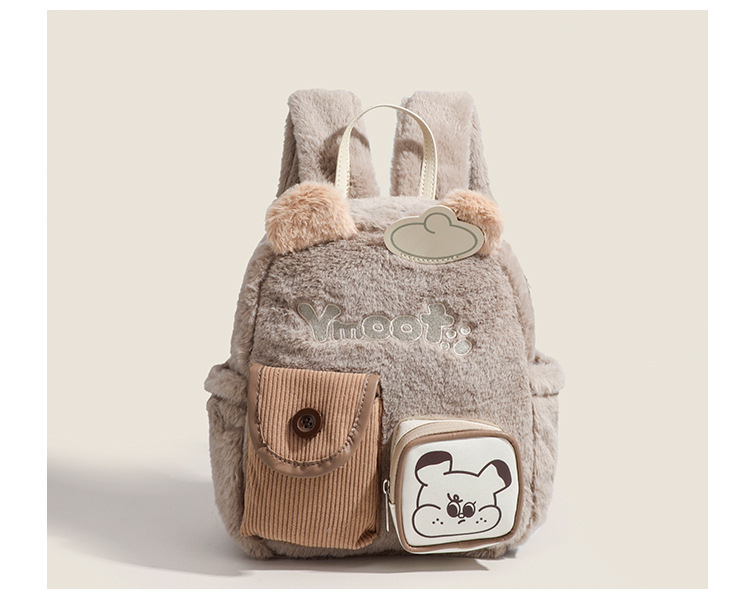 Little Bear Meilad Plüsch Niedlicher Lustiger Kleiner Rucksack, Nischen-Reisetasche, Herbst und Winter_voghion.com