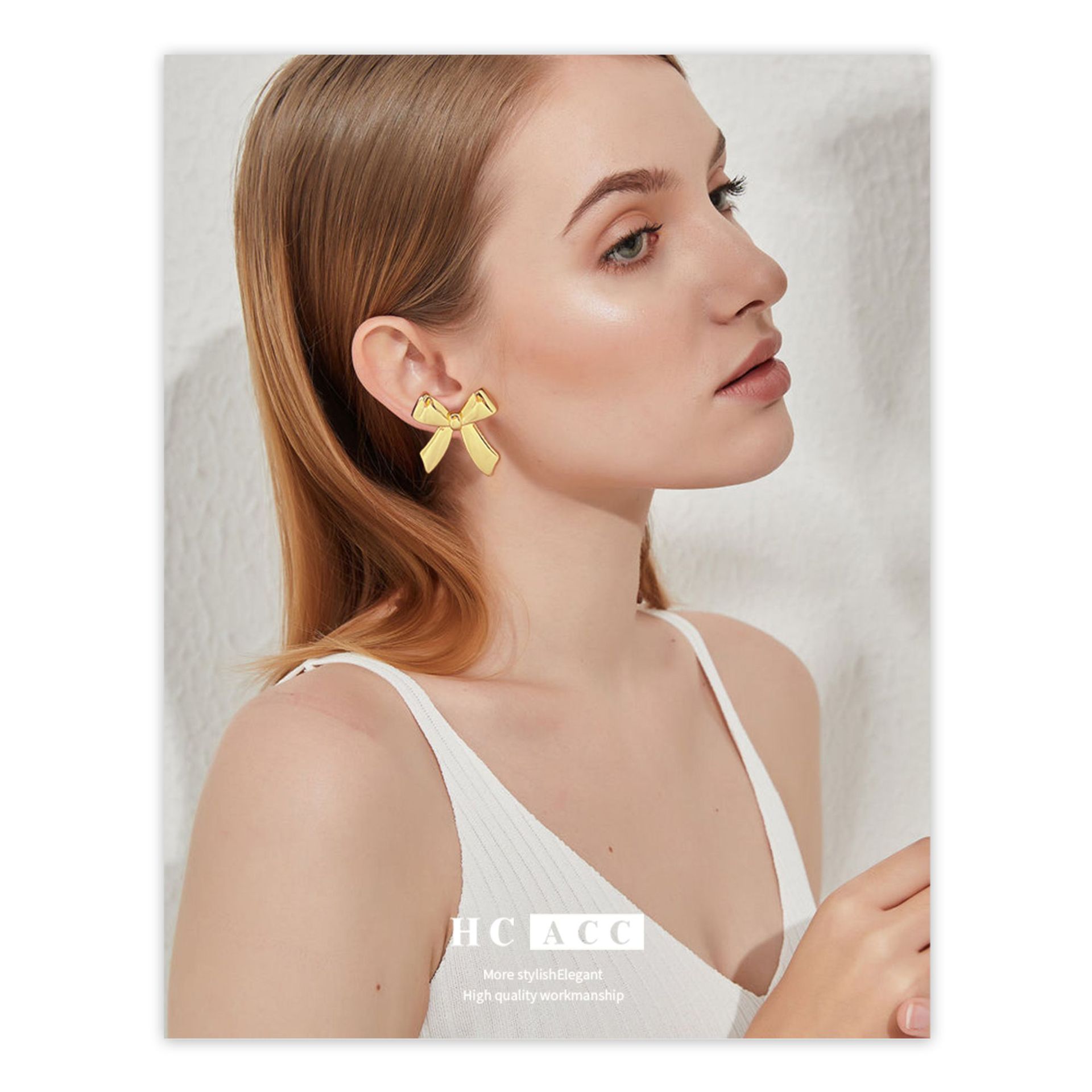 amazon-hot-selling-golden-bow-stud-earrings-copper-plated-18k-real-gold-design-earrings-small-exquisite-high-end