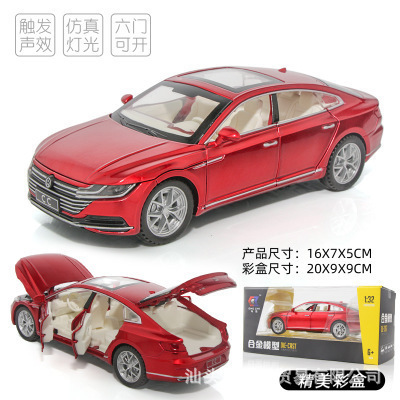 Coche de aleación coche modelo 1:32 Volkswagen CC coche Tire hacia atrás seis Puerta Abierta luz música juguete coche modelo Decoración
