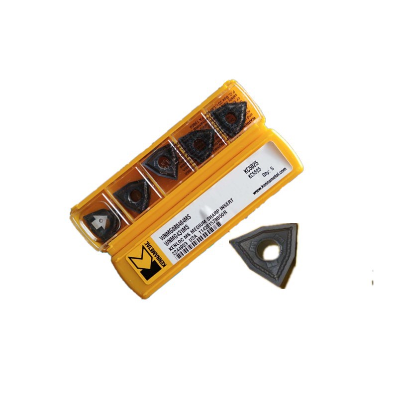 美国肯纳淬火钢钛合金不锈钢超硬数控刀片WNMG080404/08MS KC5010