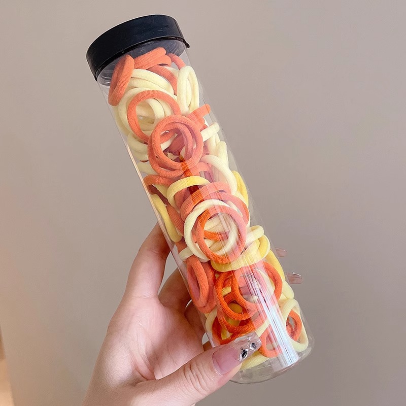 Anillo de cabello para niños de alta elasticidad no lesiones cabello de cabello de niña trenzada banda de goma para el cabello atado cubierta de cuero duradera