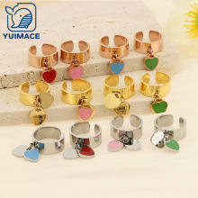 ins���ָŮС�ڸ߼����Ѹ�18k��ָ���ڹ������ζ�ɫ�ν��Ѹֽ�ָ