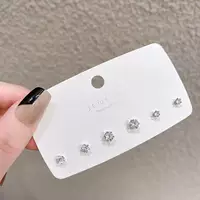 Super Flash Zircon 925 Серебряные маленькие серьги, маленькие универсальные простые серьги со стразами, костюм, мужские и женские серьги с ушами, костями, ногтями, женские