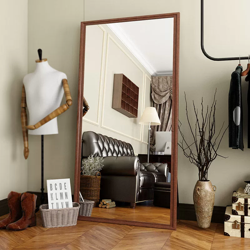 Зеркало в полный рост в скандинавском стиле, расширенное большое зеркало, настенное зеркало двойного назначения, недеформируемое зеркало в полный рост, настенный магазин одежды