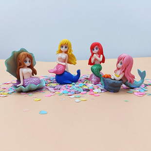 New DIY shell mermaid micro landscape bonsai fish tank decoration Cartoon Doll marine landscape landscaping accessories