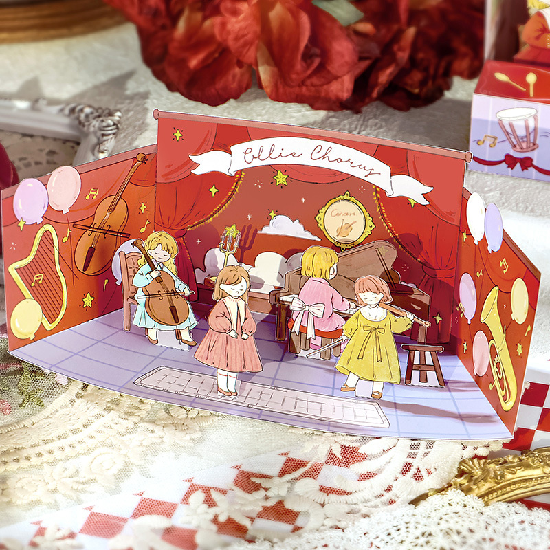 La cabaña de papel de los amantes de la carta, la serie de sueños de Dora, los estudiantes DIY, la cabaña hecha a mano