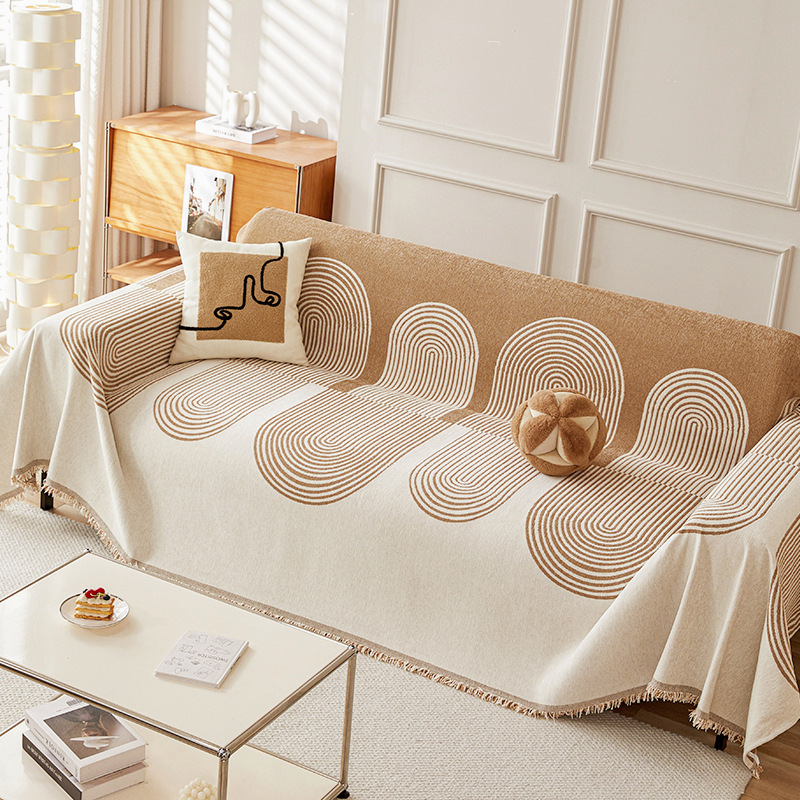 INS Sofa Chenille Wrap Anti-Slip Anti-Cat Scratch Universal Slipcover Full One-Piece Cover Towel High-End Feel_voghion.com