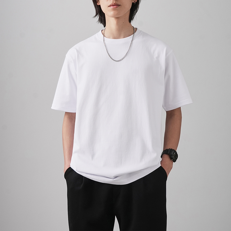 Solona T-Shirt Pure Cotton Short-Sleeve T-Shirt Summer Unisex Regular Shoulder Round Neck Solid Color Base T-Shirt Cool Feeling