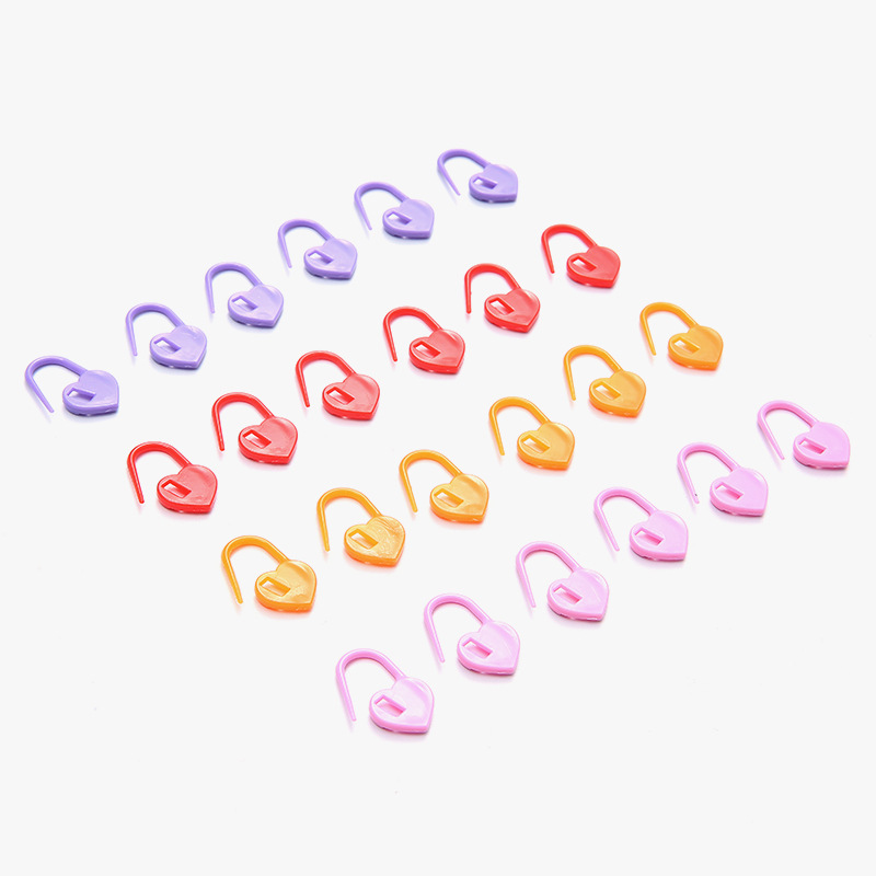 1000 herramientas de trenzado anti-desbloqueo amor de botón de plástico marca de pin contador de suéter