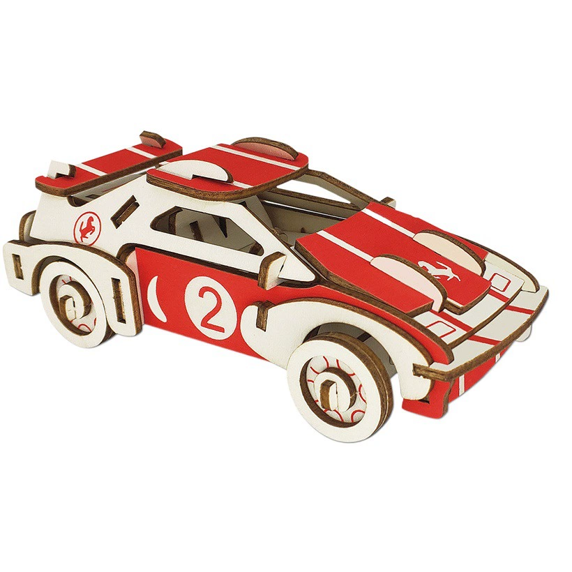 Детский деревянный объемный пазл 3D симулятор Игрушечная модель автомобиля ручной сборки из дерева креативные настольные украшения