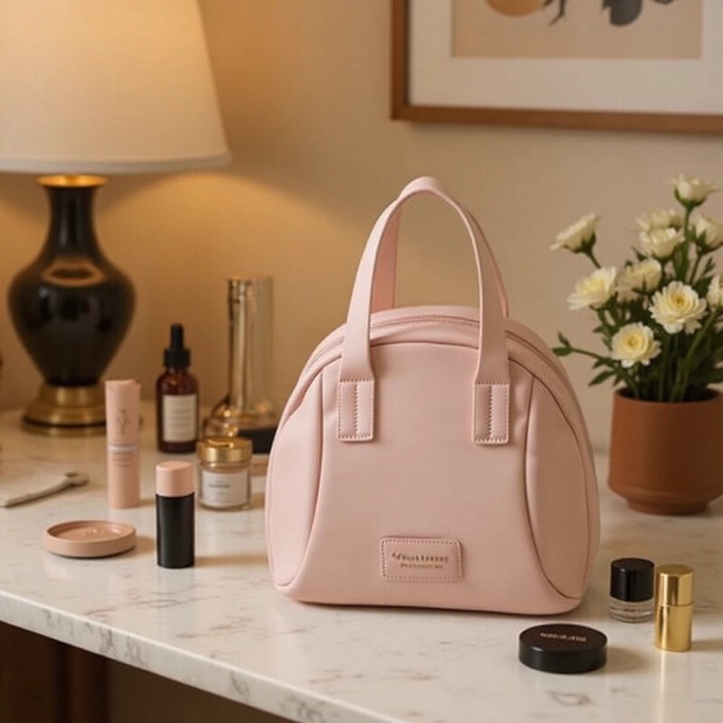 New Style Maillard Shell Cosmetic Bag for Women, Large Capacity, Waterproof, Portable Toiletry Bag, Large Capacity, Can Be Used as a Souvenir