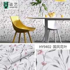 Chinese style self-adhesive wallpaper small fresh and warm style bedroom living room desk TV background wall wallpaper self-adhesive