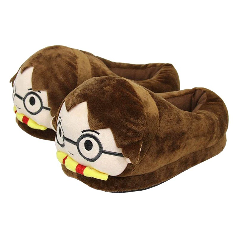 Трансграничный зимний мультфильм Гарри Поттер аниме домашняя пара теплая и утолщенные туфли
