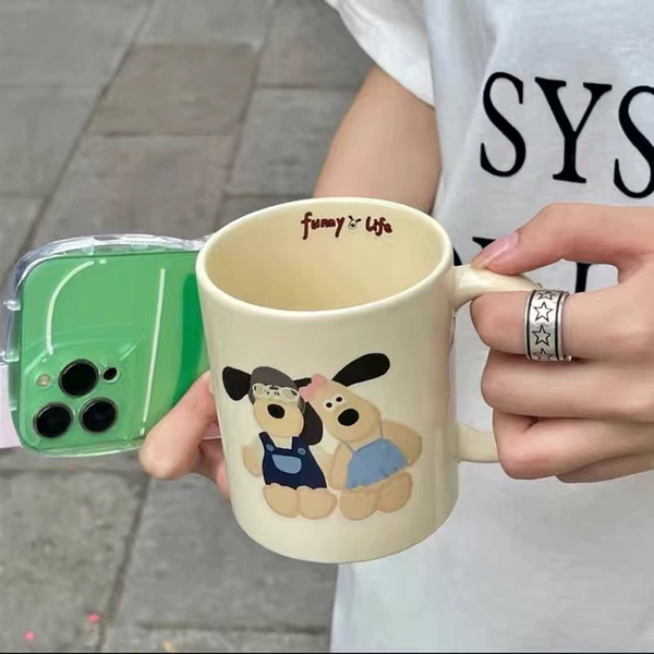 (θ Holding Hands Puppy Mug θ)