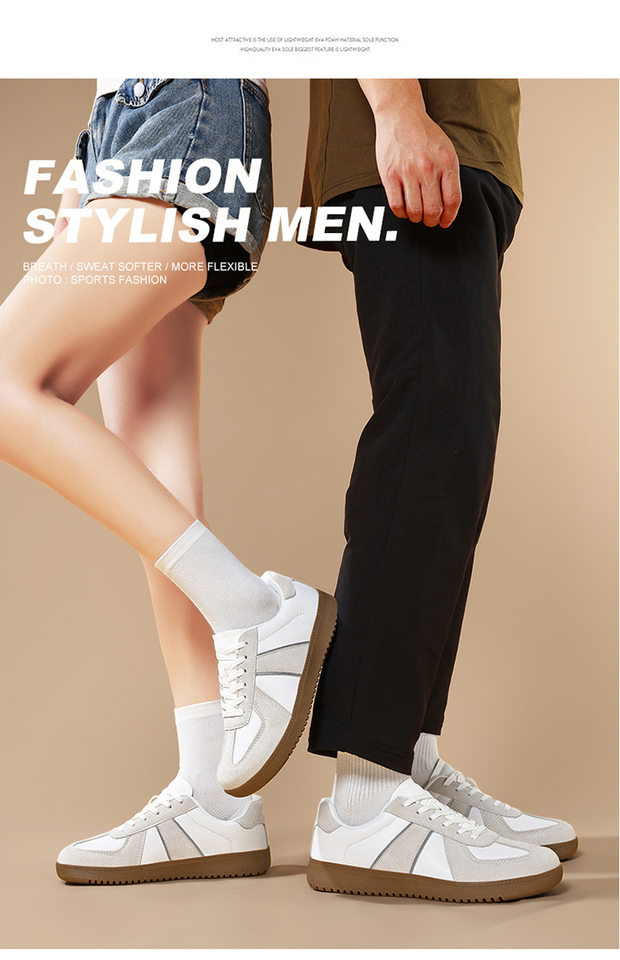 Giày sneaker da lì phối lưới form rộng mũi tròn, đế cao 3–5 cm, dây buộc, unisex — Trắng đen, Xám trắng, đen chi tiết 21