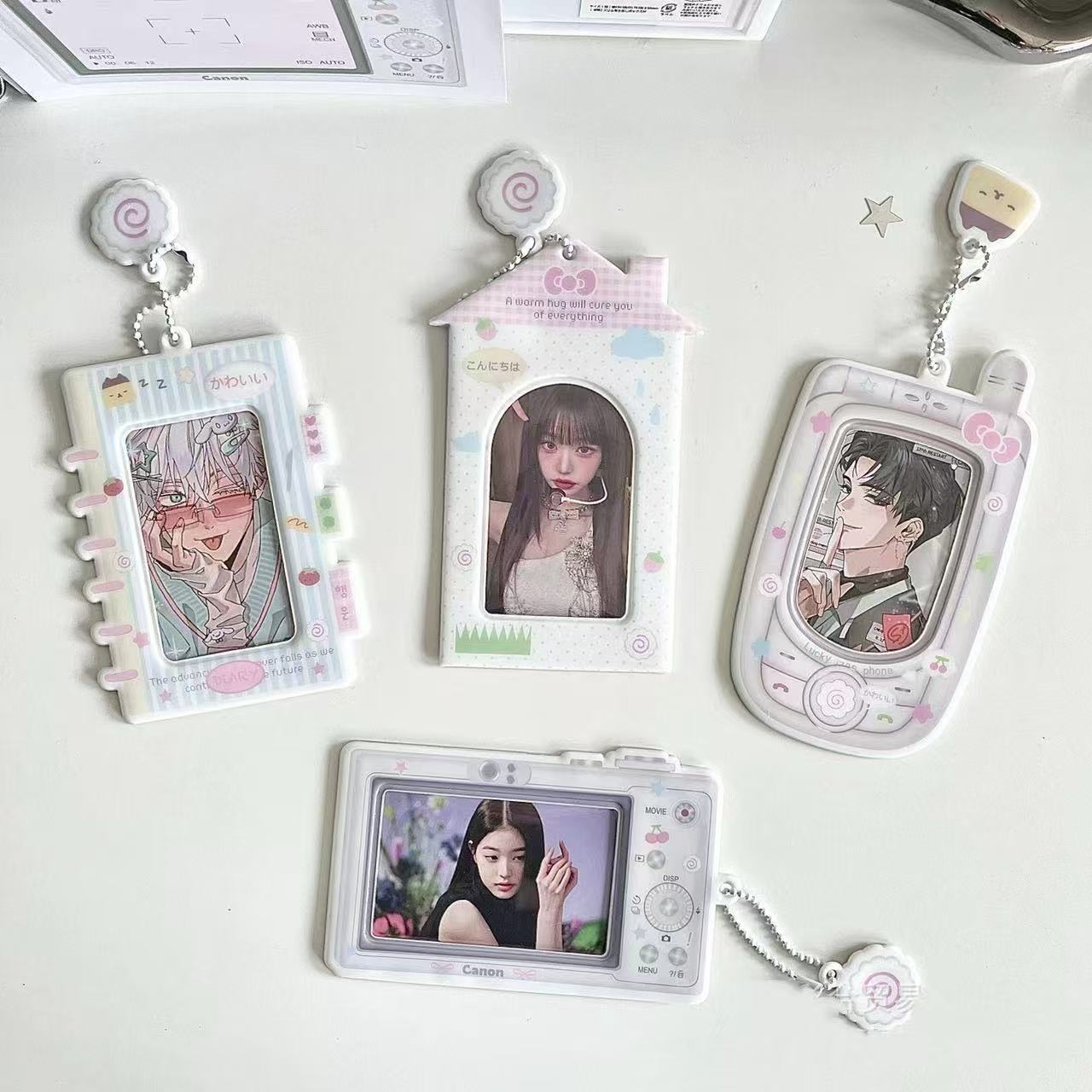 Original PVC Card Case Mobile Phone ccd Camera Cute Star-chasing Aidou Small Card Campus Card Storage Card Bag Display Pendant