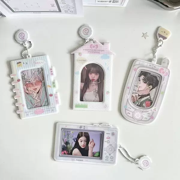 Original PVC Card Case Mobile Phone ccd Camera Cute Star-chasing Aidou Small Card Campus Card Storage Card Bag Display Pendant