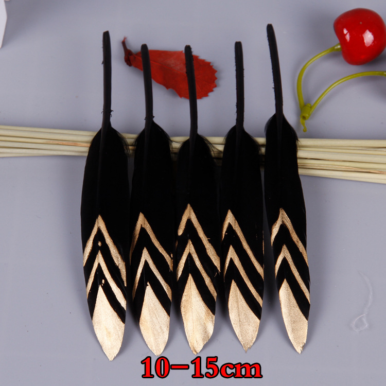 Plumas negras al por mayor diy materiales hechos a mano bolsas accesorios accesorios para niños jardín de infantes creativo curso de arte