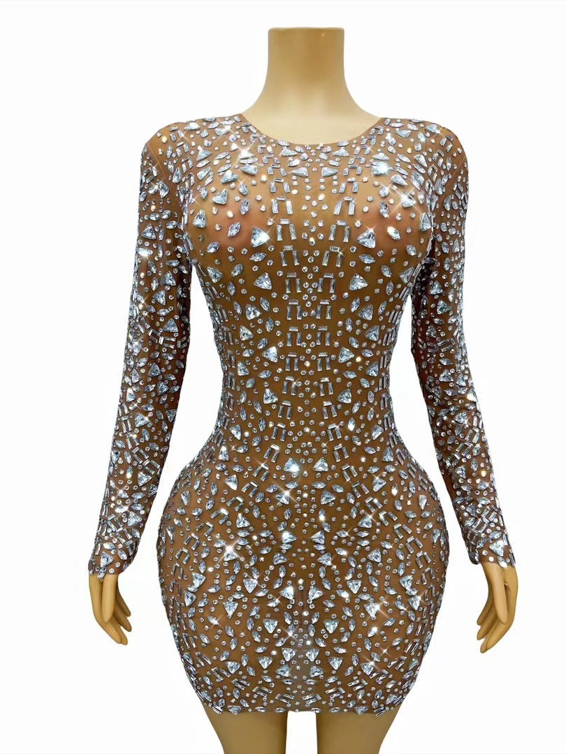 Elegant fashionable elastic long-sleeve