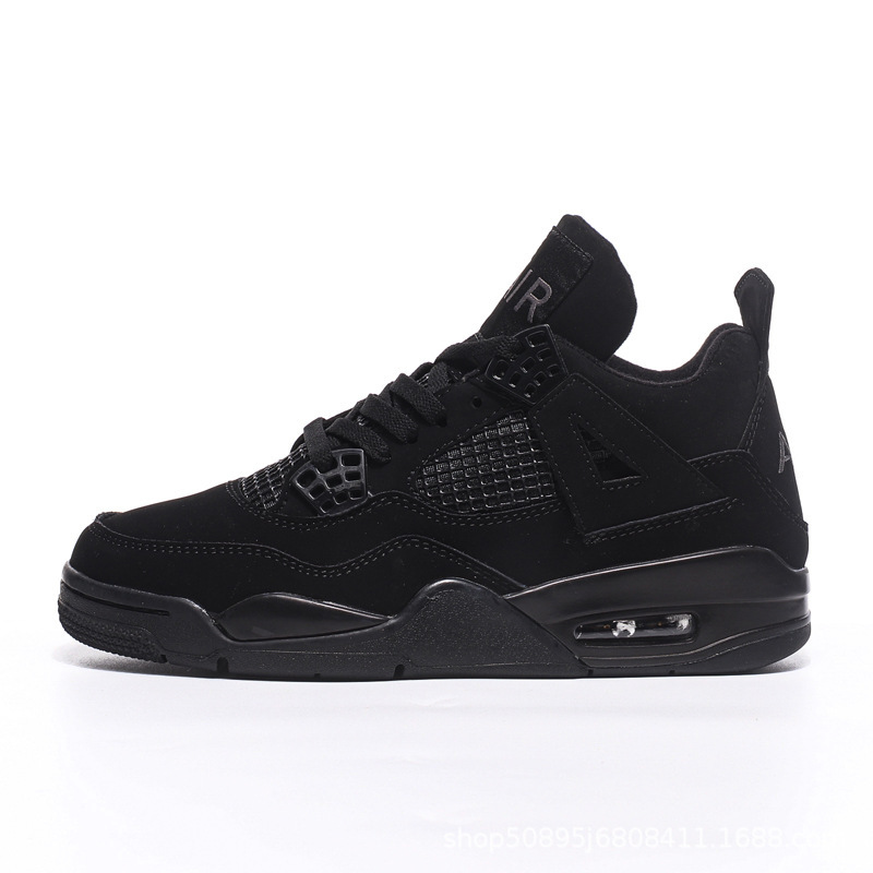 Zapatos de baloncesto Putian puros originales AJ4 amarillos hembra rojo trueno macho AIR negro gatos zapatos de hombre zapatos de mujer zapatos deportivos