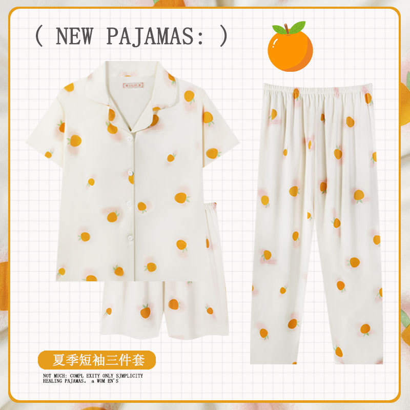 D.M-60 de tres piezas cárdigan naranja