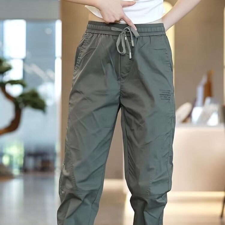 2025 New Workwear Ice Silk Casual Pants Men's Loose Summer Quick-Drying Pants New Versatile Sports Thin Leggings 2025 New Workwear Ice Silk Casual Pants Men's Loose Summer Quick-Drying Pants New Versatile Sports Thin Leggings