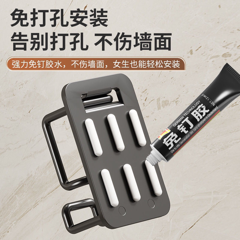パンチフリー折りたたみ洗面器フック浴室洗面器ラック浴室洗面器収納洗面器収納ラック吊り下げ洗面器|undefined