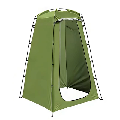 camping mobile shower cabin, Avtomobil dam çadırları - 12m-window-hand-applied-fiberglass-green-single-person