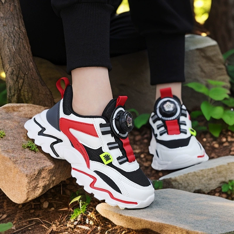 Обувь для мальчиков 2024 Весенняя сетка дышащая новая спортивная обувь для детей среднего возраста