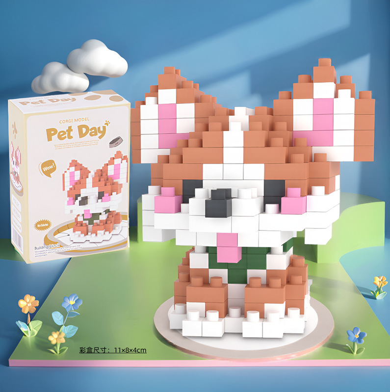 レゴビルディングブロック、小さな粒子ビルディングブロック、ステッチ漫画ブラインドボックスビルディングブロック、男の子と女の子向けの子供用知育玩具と互換性があります。|undefined