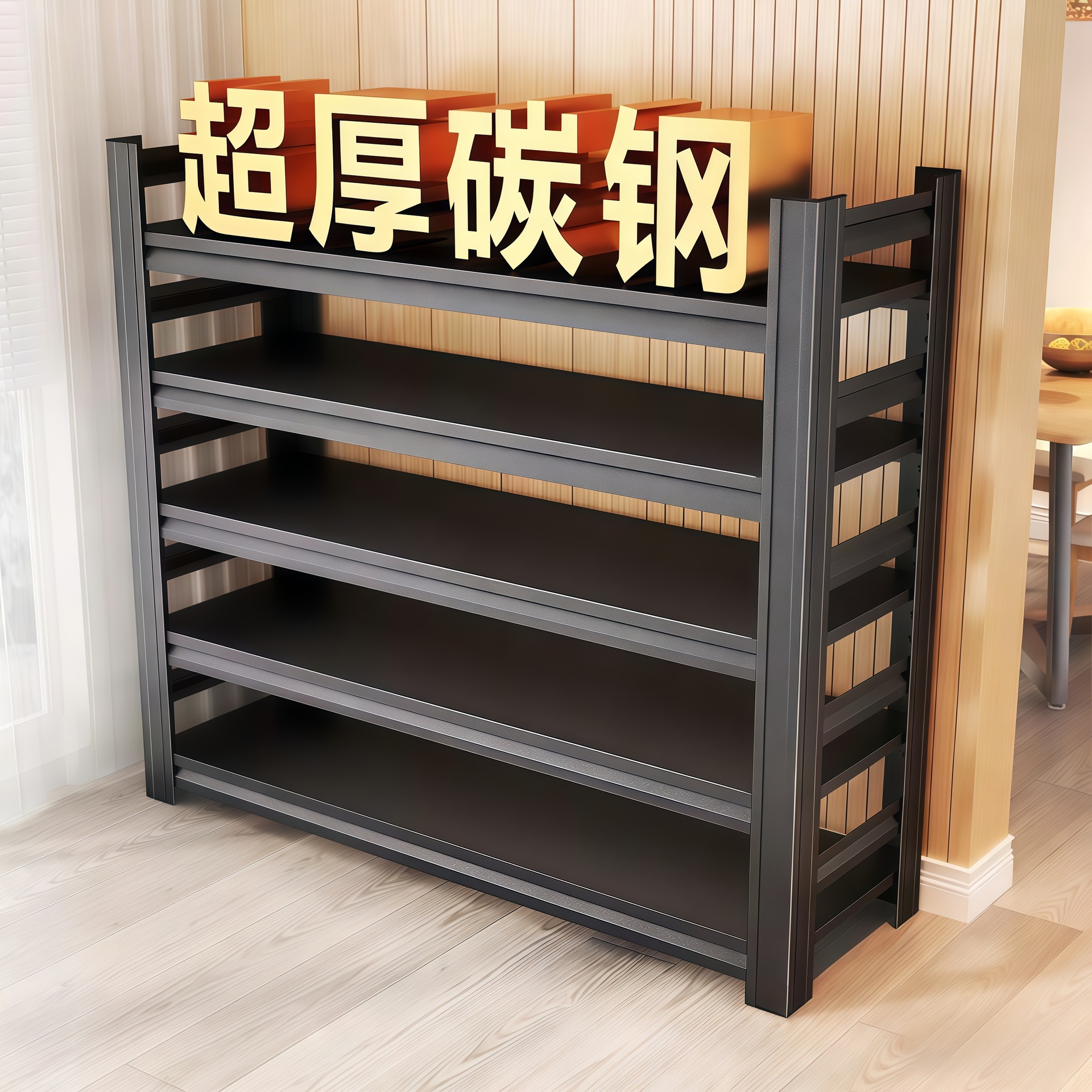 Estandarte de zapatos de acero puerta doméstica estante de almacenamiento multicapa super capacidad de aterrizaje estante de almacenamiento multicapa grueso gabinete de zapatos