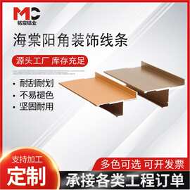 铝合金护墙板海棠阳角线木饰面收边条金属阴角收口条拼接