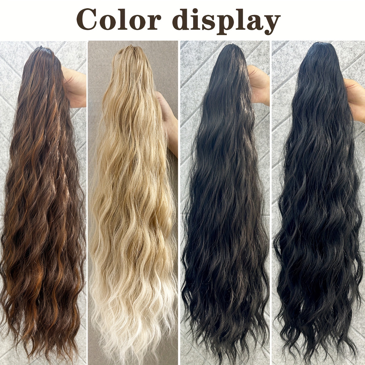 Spot al por mayor 26 pulgadas aguas onduladas agarrando clip cola de caballo Europa y Estados Unidos modelo transfronterizo