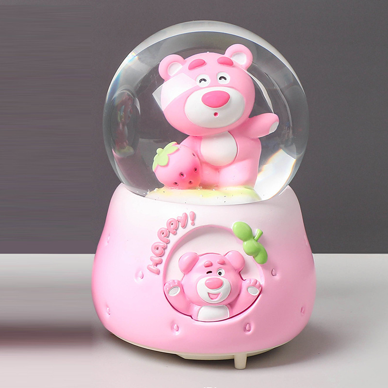 Nuevas estrellas de dibujos animados desean decorar bolas de cristal nieve brillante atmósfera interior de ocho cajas de sonido regalo para estudiantes