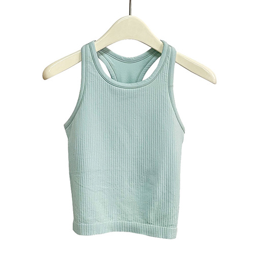 New color EBB yoga top with chest pad, breathable and quick-drying running sports l factory fitness clothing vest