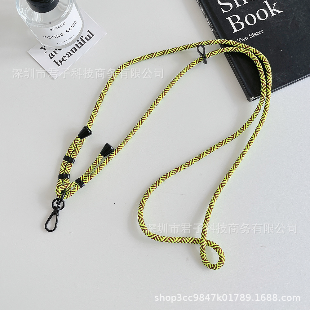 Personalidad japonesa y coreana de doble botón colgante colgante de doble botón colgante ajustable de hombro colgante de cuello para teléfono móvil bolso universal cuerda de botella de agua